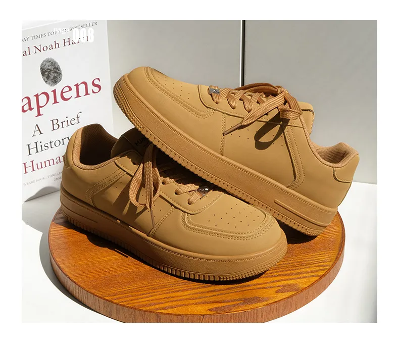 Men's Casual White Board Shoes 2025 - Universal Thick-Soled Sneakers for Spring, YW-223829 Style - Comfortable Fashion Footwear showcase 11