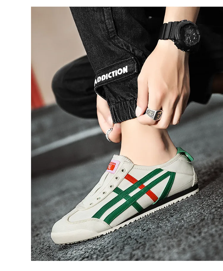 Men's Canvas Shoes 2024 Autumn Fashion Trend: Forrest Gump Style Sports Casual Slip-On Cloth Shoes for Everyday Wear showcase 14