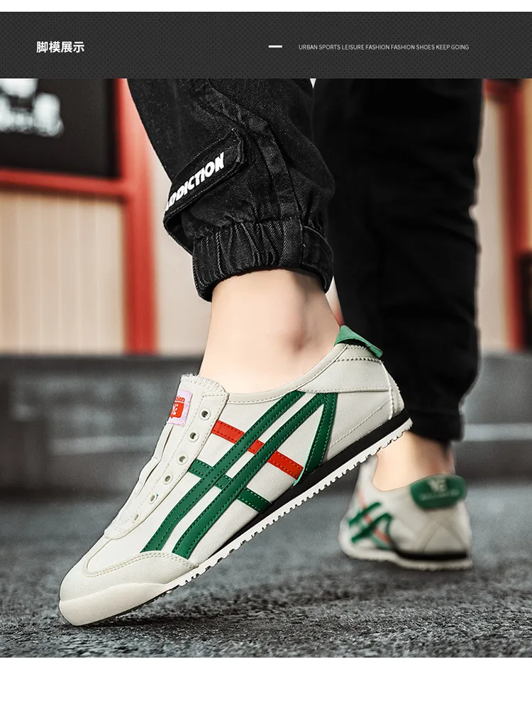 Men's Canvas Shoes 2024 Autumn Fashion Trend: Forrest Gump Style Sports Casual Slip-On Cloth Shoes for Everyday Wear showcase 12