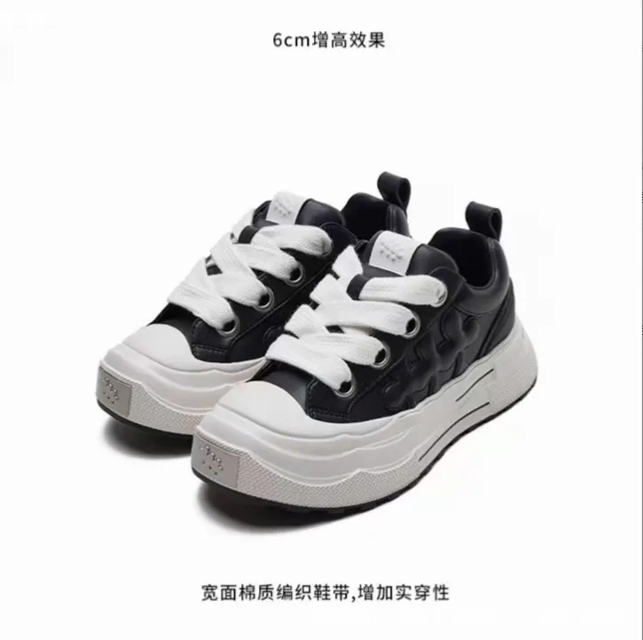 Unisex Canvas Sneakers Thick Sole - Qintian Style Casual Trendy Shoes for Men and Women, Wear-Resistant Fashion Sneakers thumbnail 9