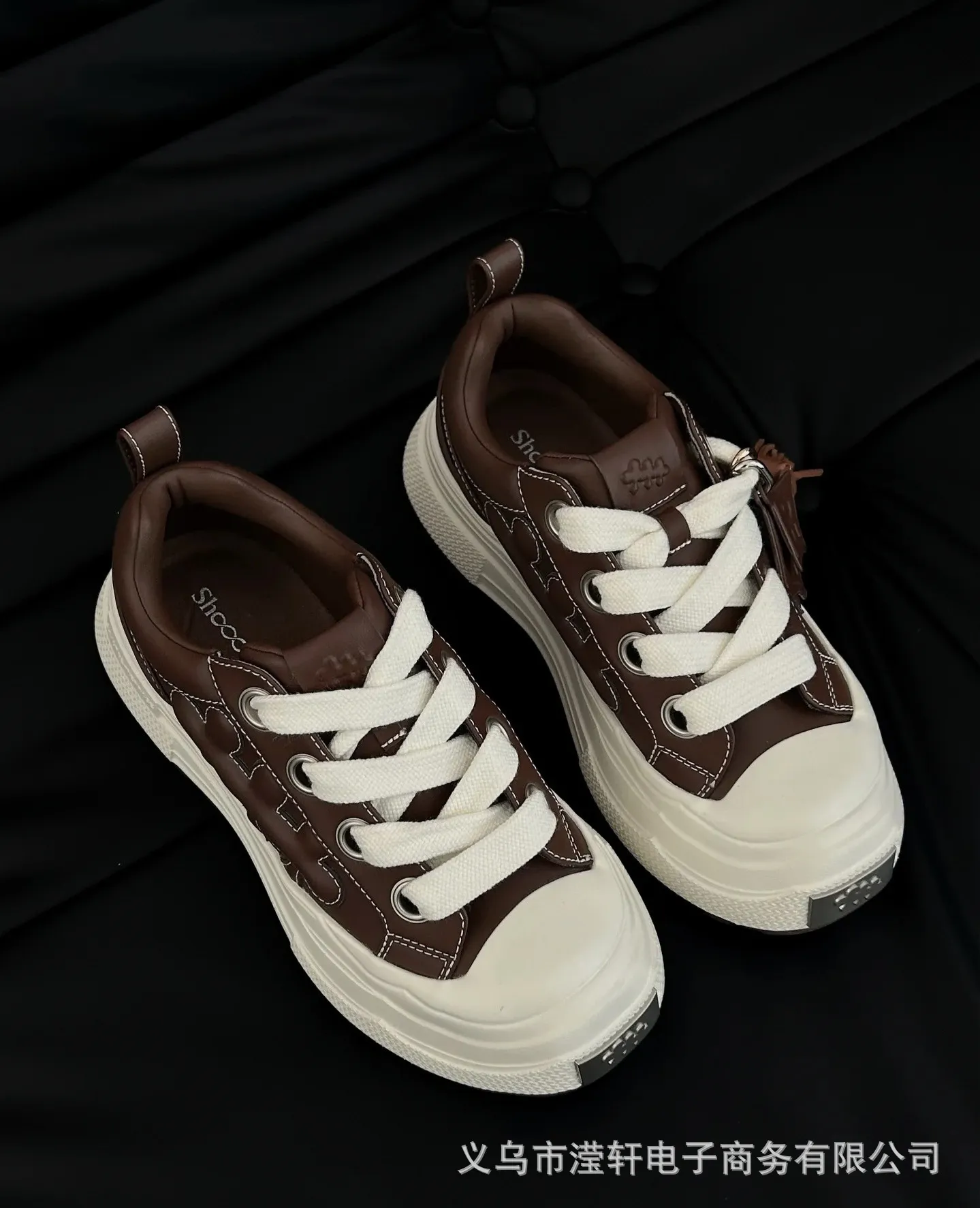Unisex Canvas Sneakers Thick Sole - Qintian Style Casual Trendy Shoes for Men and Women, Wear-Resistant Fashion Sneakers thumbnail 7