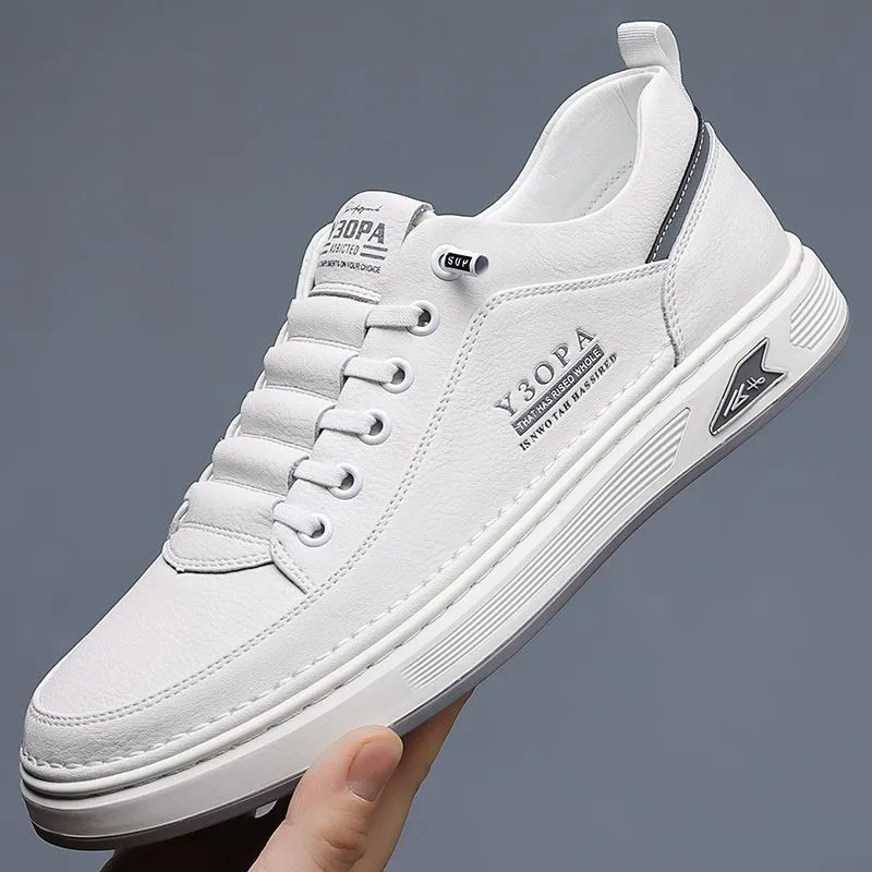 Men's Fashion Sneakers 2024: Hot Selling Versatile Breathable Casual Shoes, White Non-Slip Trendy Sneakers for Men thumbnail 2