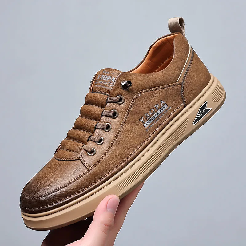 Men's Fashion Sneakers 2024: Hot Selling Versatile Breathable Casual Shoes, White Non-Slip Trendy Sneakers for Men thumbnail 3