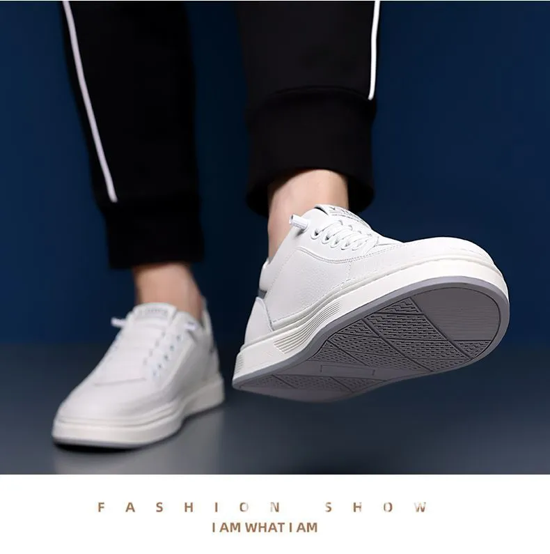 Men's Fashion Sneakers 2024: Hot Selling Versatile Breathable Casual Shoes, White Non-Slip Trendy Sneakers for Men showcase 20