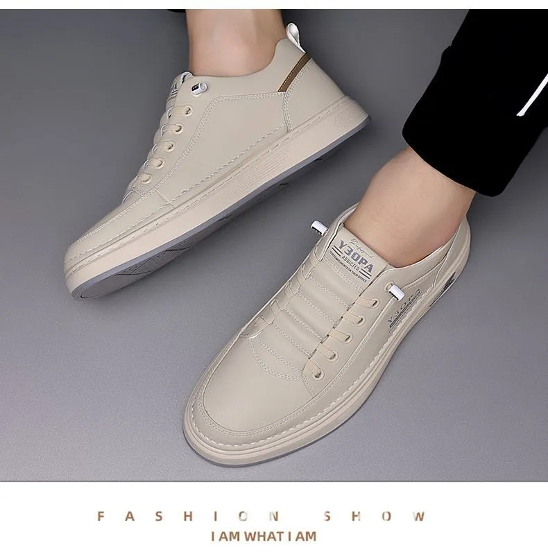 Men's Fashion Sneakers 2024: Hot Selling Versatile Breathable Casual Shoes, White Non-Slip Trendy Sneakers for Men showcase 17