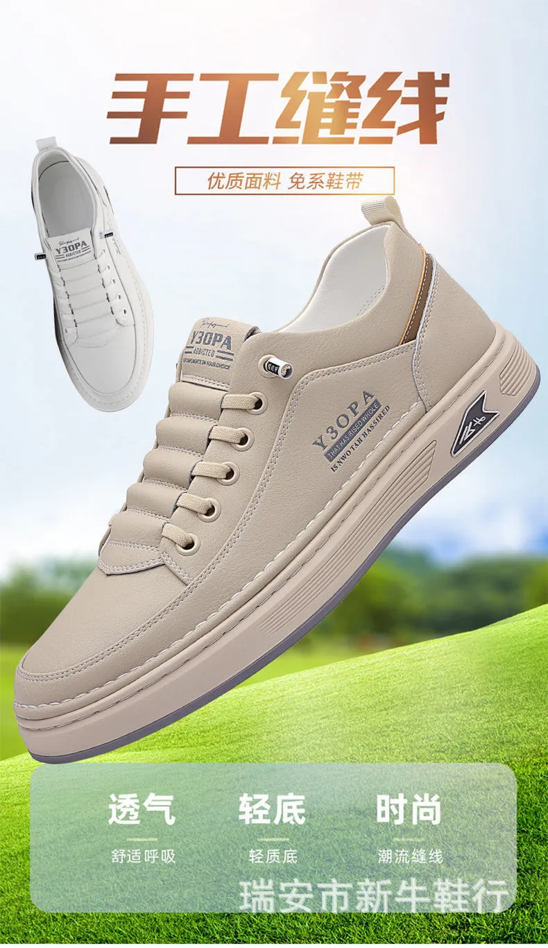 Men's Fashion Sneakers 2024: Hot Selling Versatile Breathable Casual Shoes, White Non-Slip Trendy Sneakers for Men showcase 1