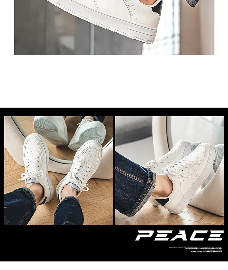 Men's White Sneakers Breathable Casual Shoes - 2024 Summer Lightweight Sports Shoes for Youth & Students - All-Match Fashion showcase 19