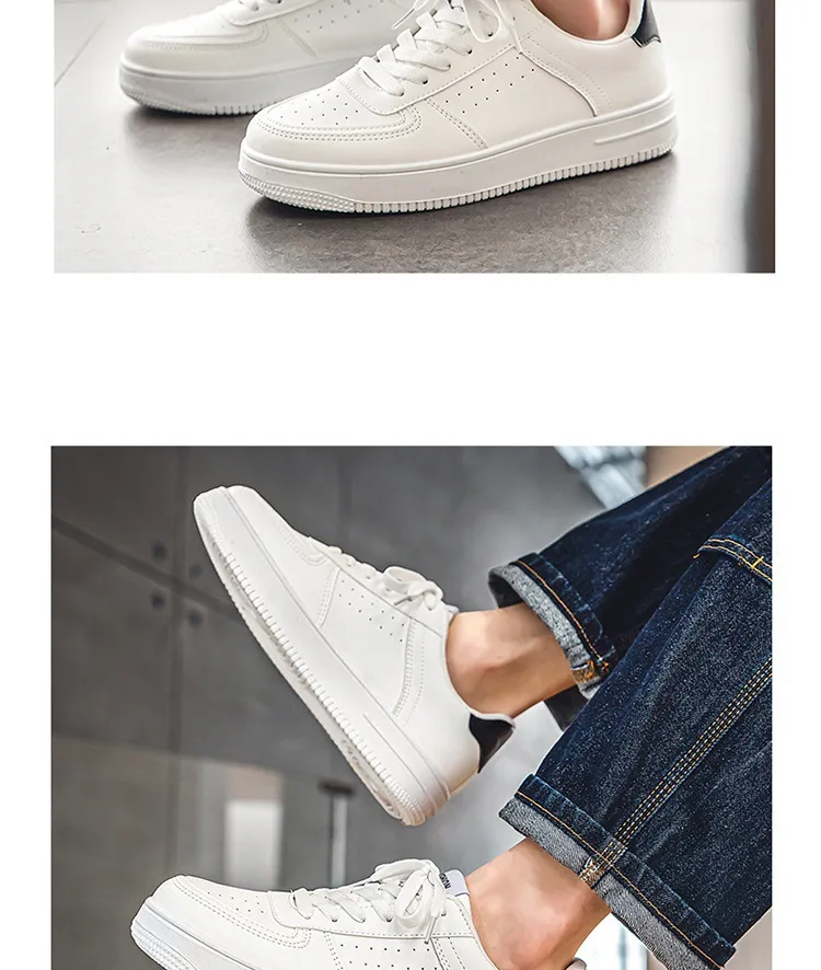 Men's White Sneakers Breathable Casual Shoes - 2024 Summer Lightweight Sports Shoes for Youth & Students - All-Match Fashion showcase 18
