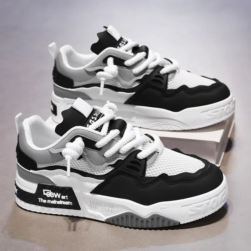 Men's White Fashion Sneakers Plus Size - Comfortable Soft Bottom Casual Shoes for All Seasons, Foreign Trade Style thumbnail 7