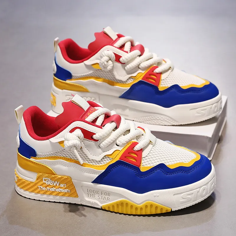 Men's White Fashion Sneakers Plus Size - Comfortable Soft Bottom Casual Shoes for All Seasons, Foreign Trade Style thumbnail 6