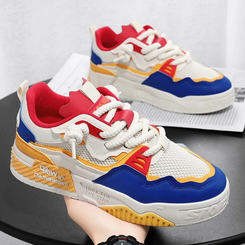 Men's White Fashion Sneakers Plus Size - Comfortable Soft Bottom Casual Shoes for All Seasons, Foreign Trade Style thumbnail 4