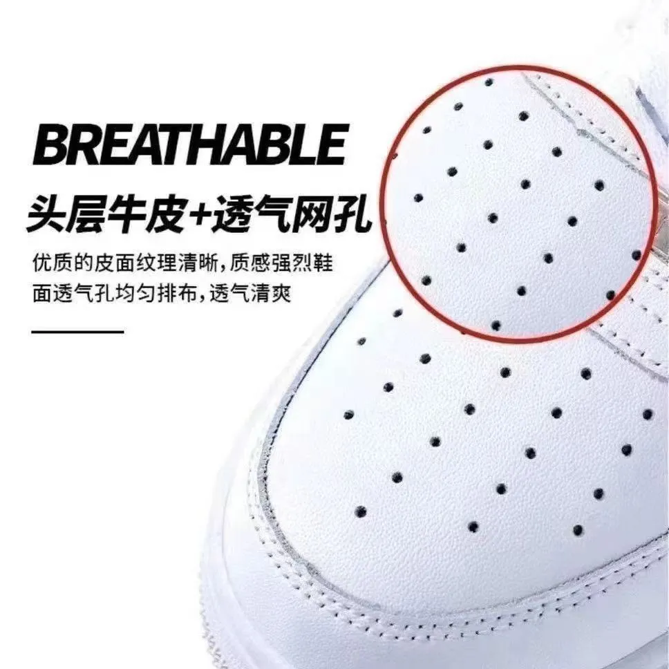 Unisex White Sneakers - Breathable Low-Cut Sports Shoes for Men & Women - Trendy Casual All-Season Fashion Footwear showcase 8