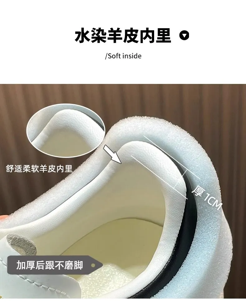 Alexander McQueen Inspired White Leather Sneakers for Men & Women - Thick Sole Height Increasing Fashion Casual Shoes - Premium Quality Putian Edition showcase 13