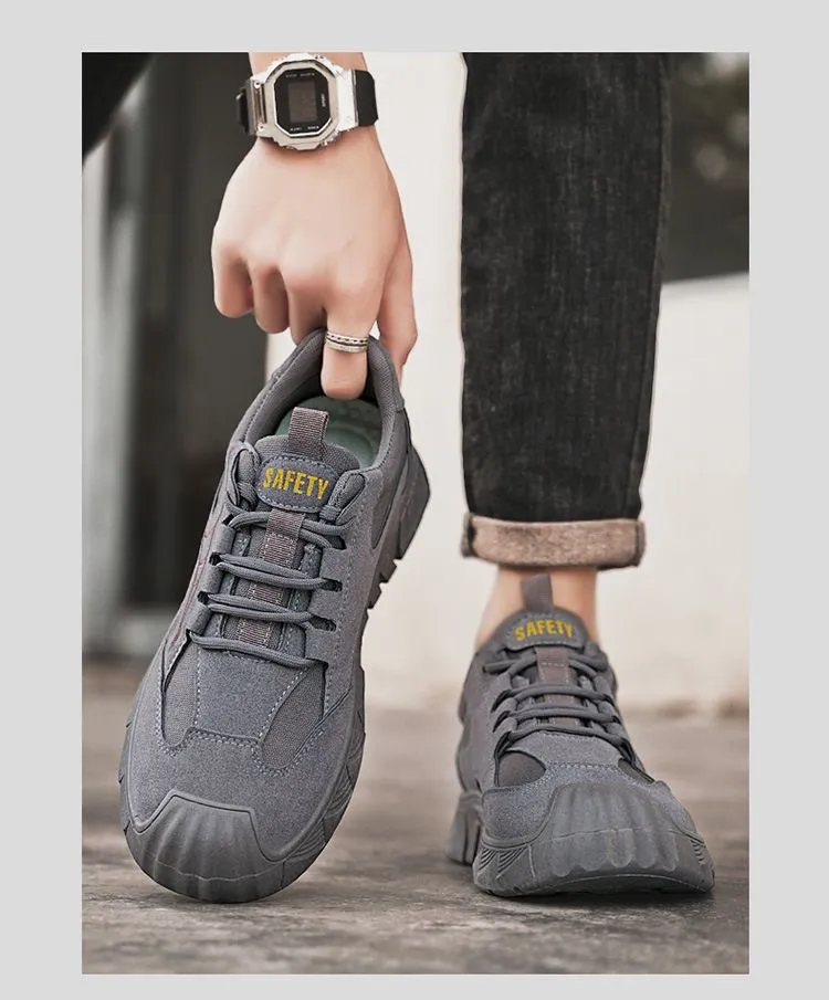 Men's Lightweight Steel Toe Work Safety Shoes Breathable Mesh Casual Sneakers Low Cut Construction Industrial Footwear showcase 14