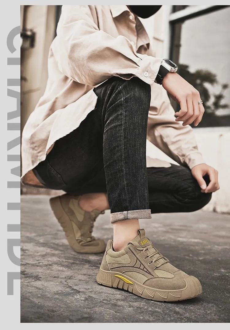 Men's Lightweight Steel Toe Work Safety Shoes Breathable Mesh Casual Sneakers Low Cut Construction Industrial Footwear showcase 10