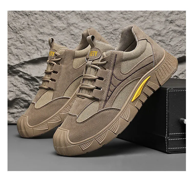 Men's Lightweight Steel Toe Work Safety Shoes Breathable Mesh Casual Sneakers Low Cut Construction Industrial Footwear showcase 18