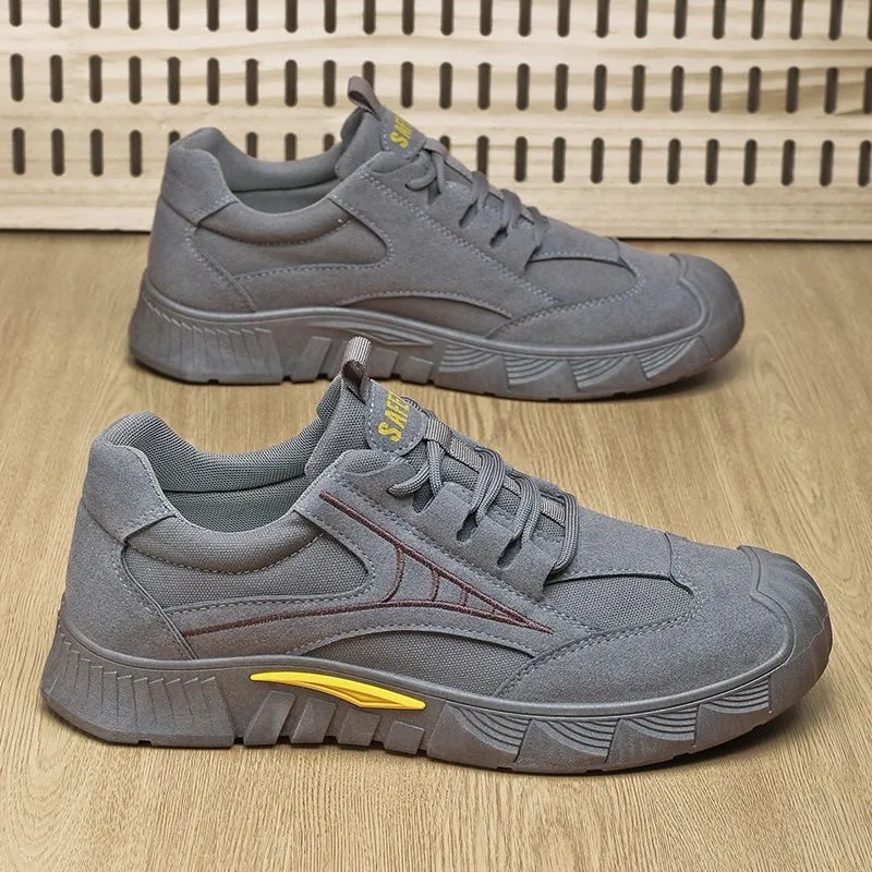 Men's Lightweight Steel Toe Work Safety Shoes Breathable Mesh Casual Sneakers Low Cut Construction Industrial Footwear thumbnail 6