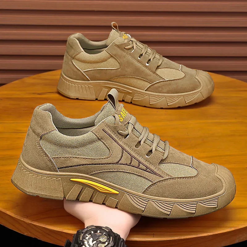 Men's Lightweight Steel Toe Work Safety Shoes Breathable Mesh Casual Sneakers Low Cut Construction Industrial Footwear thumbnail 4