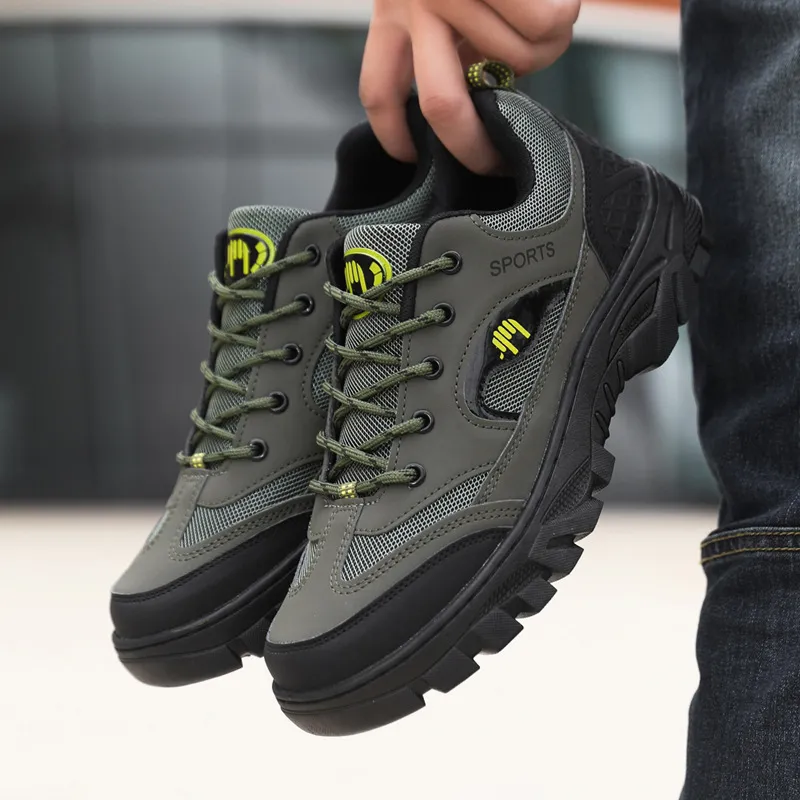 Men's Outdoor Hiking Shoes Breathable Lightweight Trail Running Sneakers Non-Slip Work Shoes for Trekking and Commuting thumbnail 2