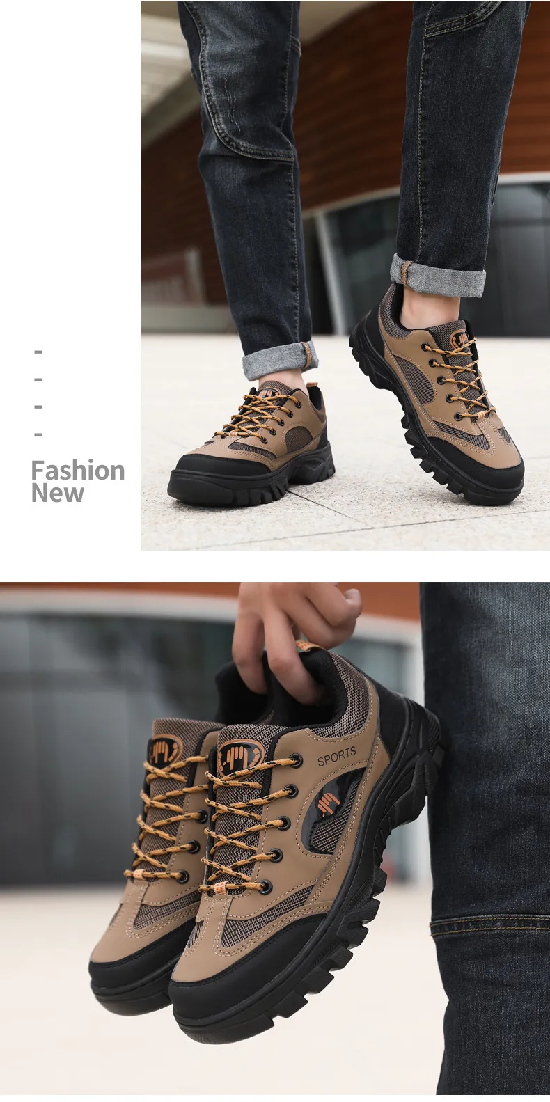 Men's Outdoor Hiking Shoes Breathable Lightweight Trail Running Sneakers Non-Slip Work Shoes for Trekking and Commuting showcase 14