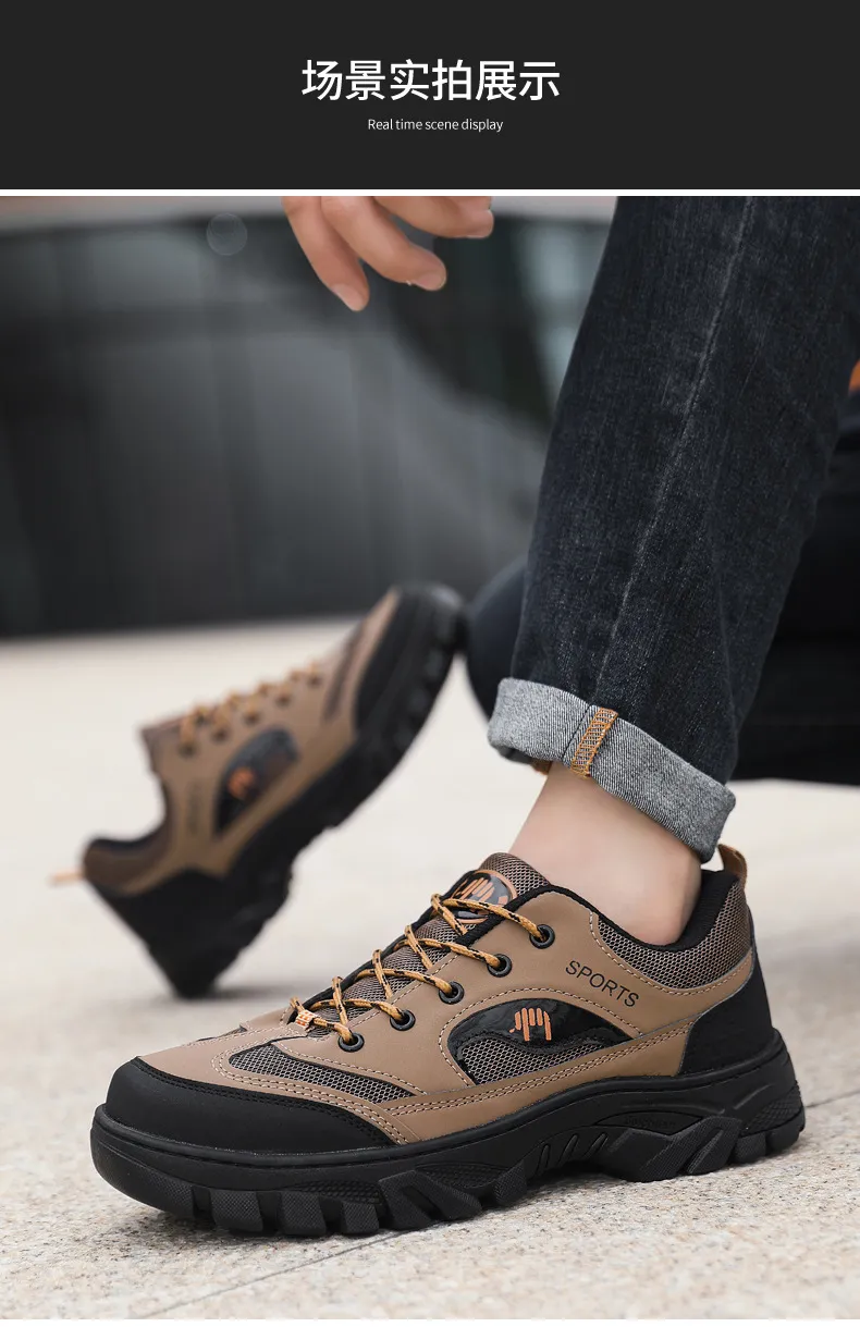 Men's Outdoor Hiking Shoes Breathable Lightweight Trail Running Sneakers Non-Slip Work Shoes for Trekking and Commuting showcase 9