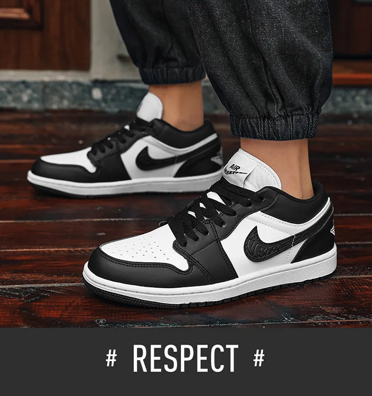 Men's Dunk Low Black and White Panda SB AO Bing Third Prince AJ1 Low Barb Board Shoes Air Force One Women's Sneakers showcase 7