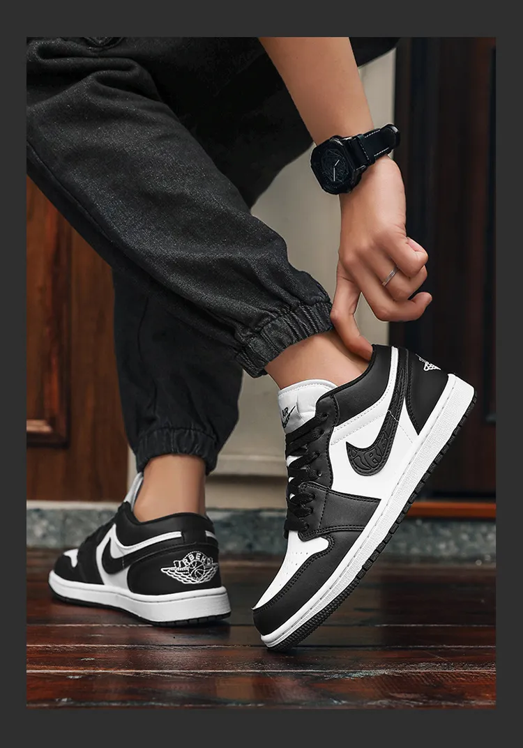 Men's Dunk Low Black and White Panda SB AO Bing Third Prince AJ1 Low Barb Board Shoes Air Force One Women's Sneakers showcase 6