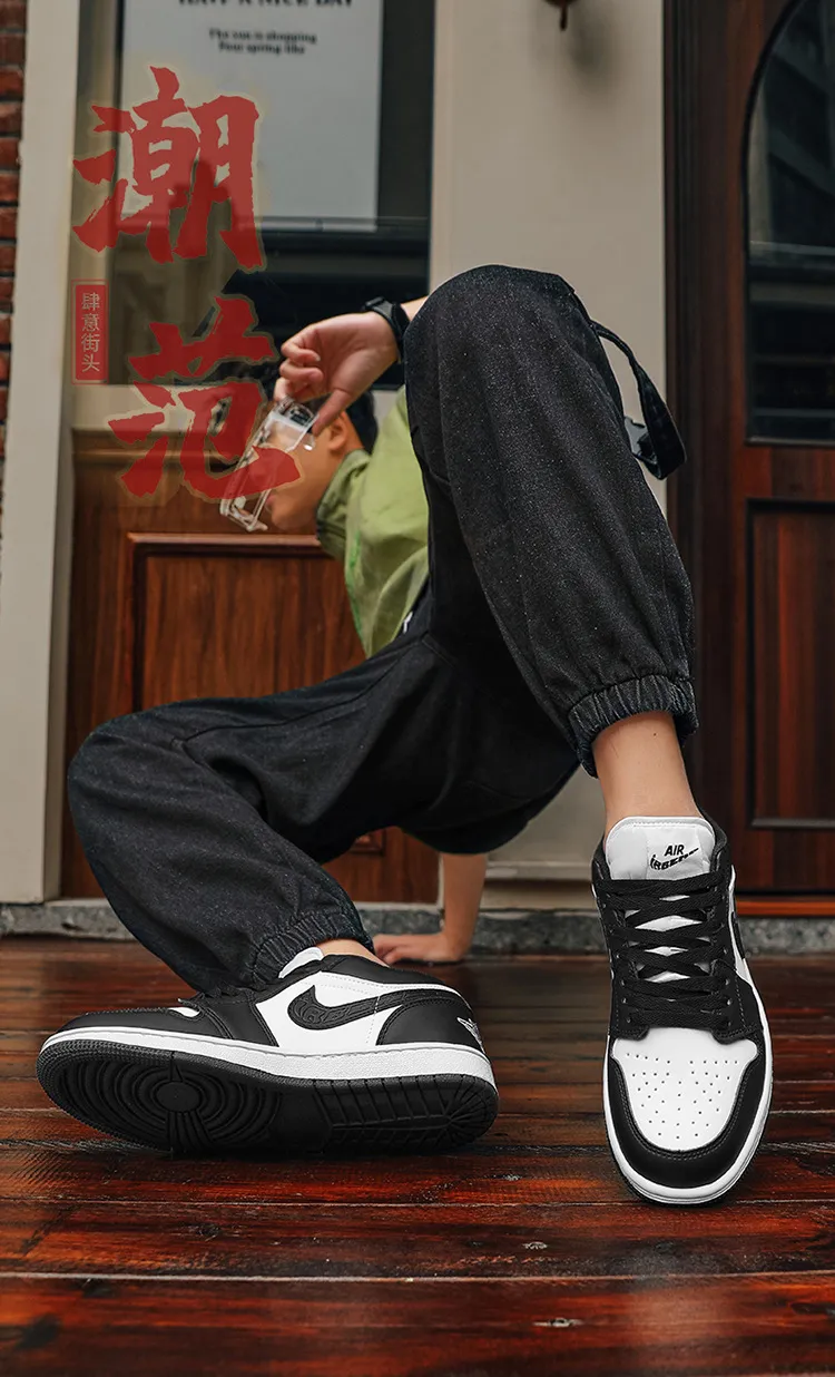 Men's Dunk Low Black and White Panda SB AO Bing Third Prince AJ1 Low Barb Board Shoes Air Force One Women's Sneakers showcase 1