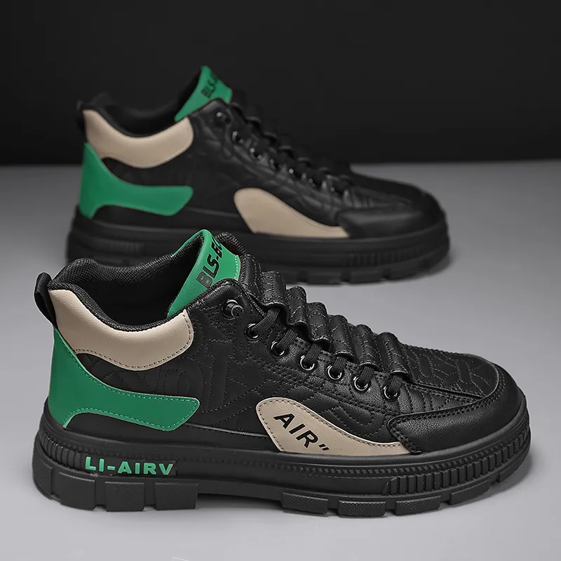 Men's Trendy Sports Casual Sneakers - 2024 Autumn Fashion Height Increasing Martin Shoes - Versatile Comfortable Design for Everyday Wear thumbnail 7