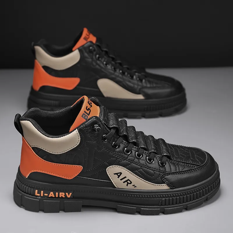 Men's Trendy Sports Casual Sneakers - 2024 Autumn Fashion Height Increasing Martin Shoes - Versatile Comfortable Design for Everyday Wear thumbnail 6
