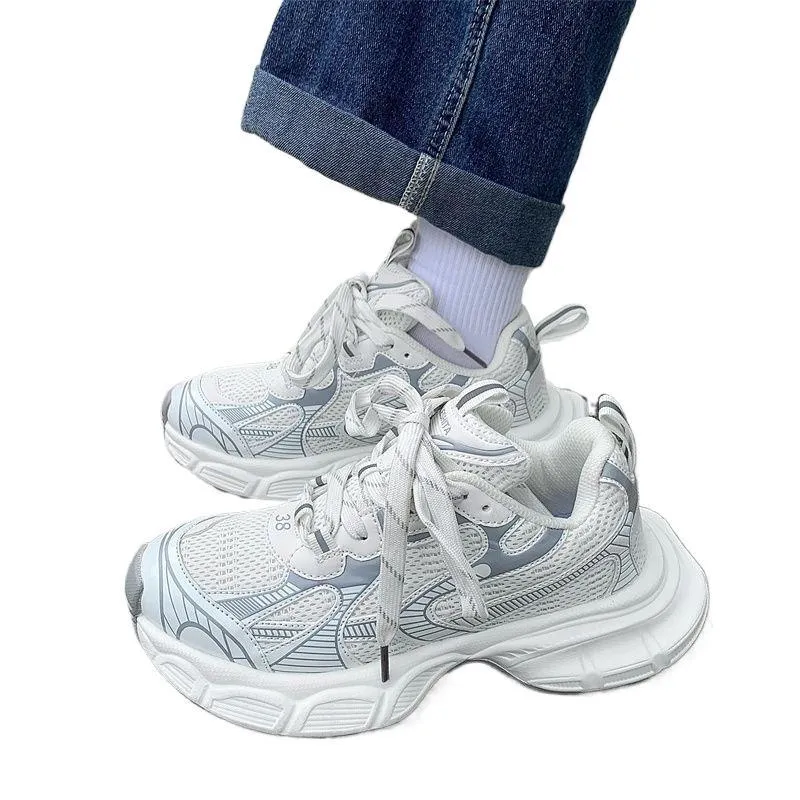 Men's Chunky Sneakers Fashion Street Style Dad Shoes Lightweight Thick Sole Casual Sports Shoes Couple Sneakers thumbnail 5