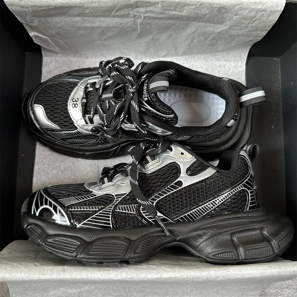 Men's Chunky Sneakers Fashion Street Style Dad Shoes Lightweight Thick Sole Casual Sports Shoes Couple Sneakers showcase 6