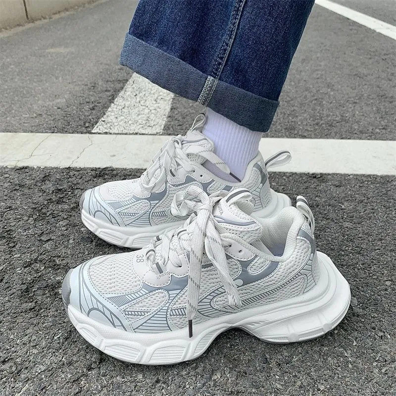 Men's Chunky Sneakers Fashion Street Style Dad Shoes Lightweight Thick Sole Casual Sports Shoes Couple Sneakers thumbnail 7