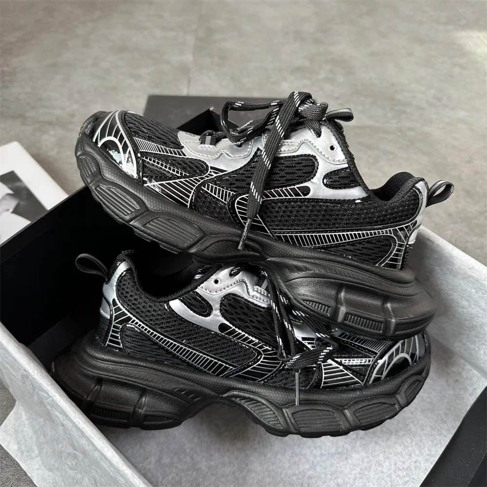 Men's Chunky Sneakers Fashion Street Style Dad Shoes Lightweight Thick Sole Casual Sports Shoes Couple Sneakers showcase 7