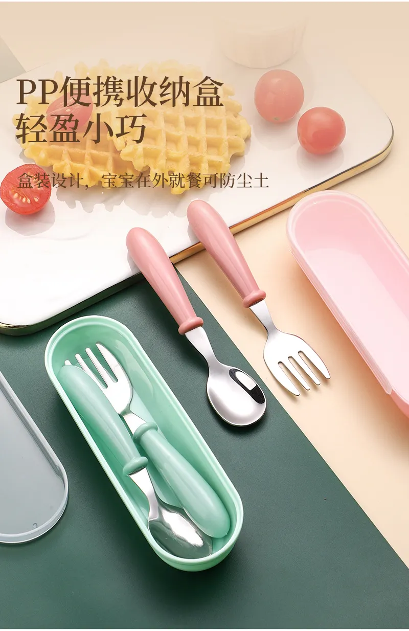 Stainless Steel Baby Utensil Set - Child-Safe Spoons and Forks - Toddler Feeding Supplies - Durable 304 Stainless Steel - Easy Grip Design showcase 7