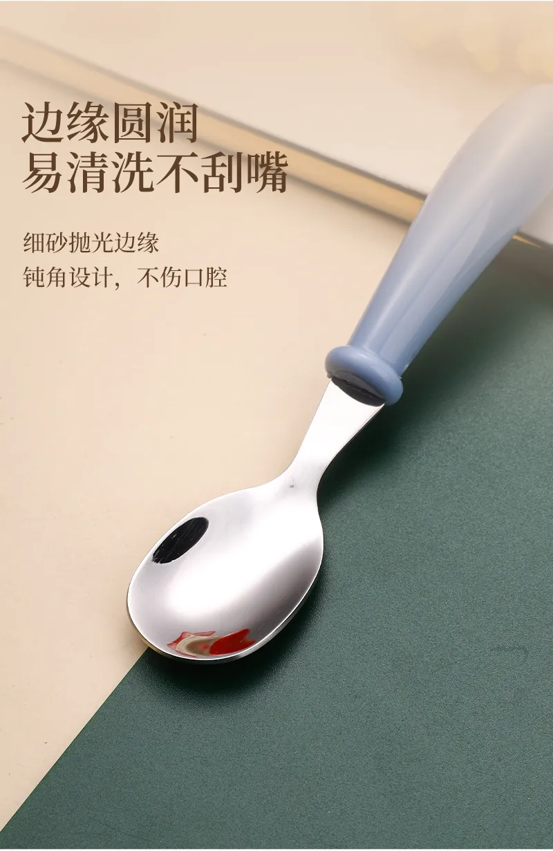 Stainless Steel Baby Utensil Set - Child-Safe Spoons and Forks - Toddler Feeding Supplies - Durable 304 Stainless Steel - Easy Grip Design showcase 4