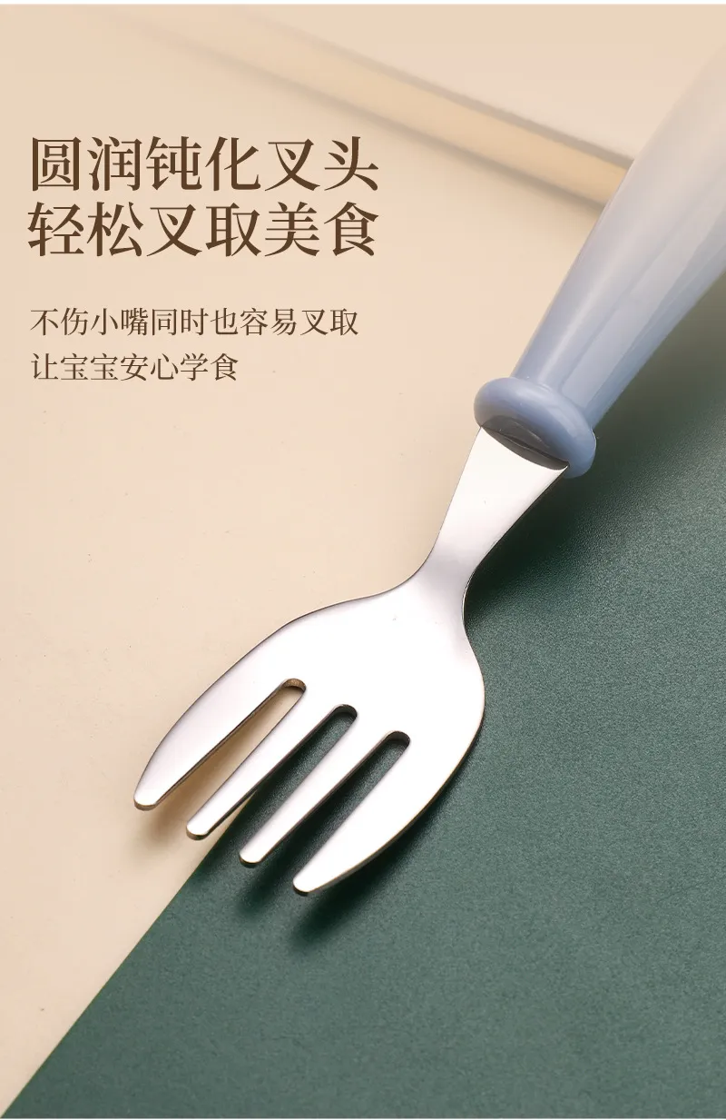 Stainless Steel Baby Utensil Set - Child-Safe Spoons and Forks - Toddler Feeding Supplies - Durable 304 Stainless Steel - Easy Grip Design showcase 5