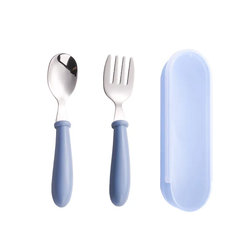 Stainless Steel Baby Utensil Set - Child-Safe Spoons and Forks - Toddler Feeding Supplies - Durable 304 Stainless Steel - Easy Grip Design thumbnail 5