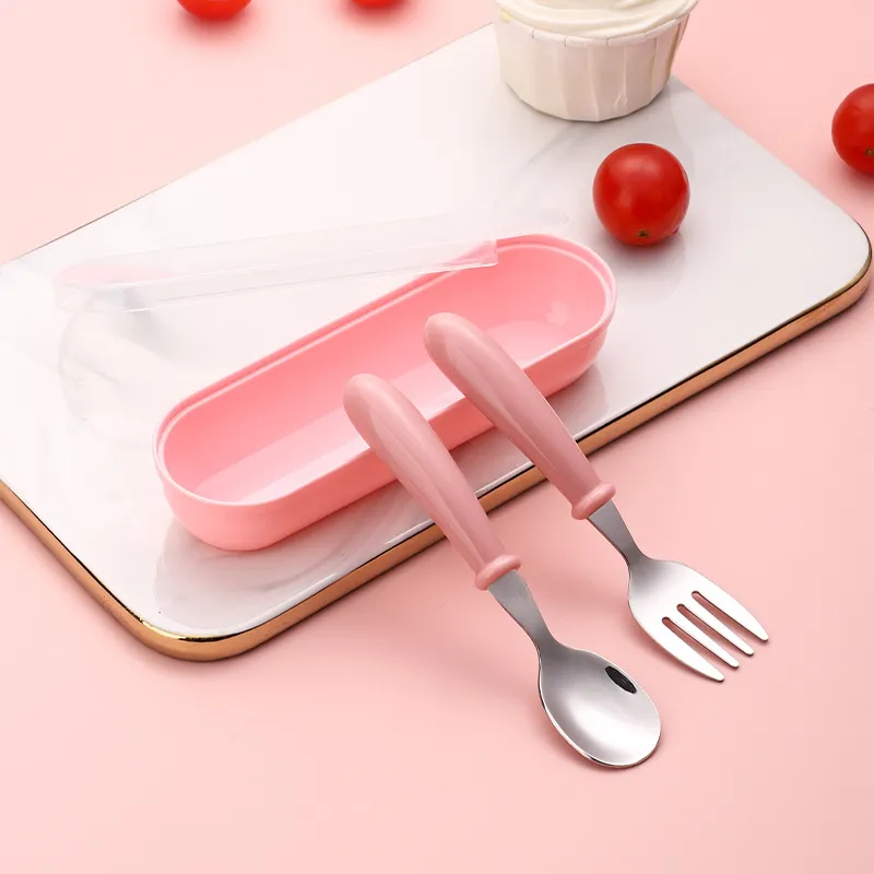 Stainless Steel Baby Utensil Set - Child-Safe Spoons and Forks - Toddler Feeding Supplies - Durable 304 Stainless Steel - Easy Grip Design thumbnail 8