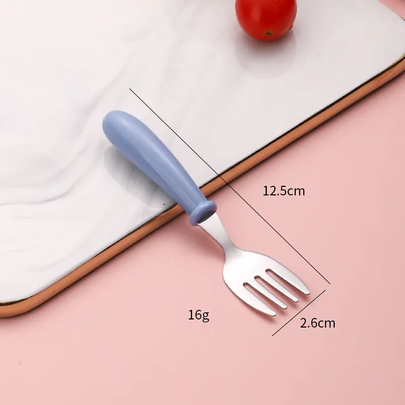Stainless Steel Baby Utensil Set - Child-Safe Spoons and Forks - Toddler Feeding Supplies - Durable 304 Stainless Steel - Easy Grip Design thumbnail 6