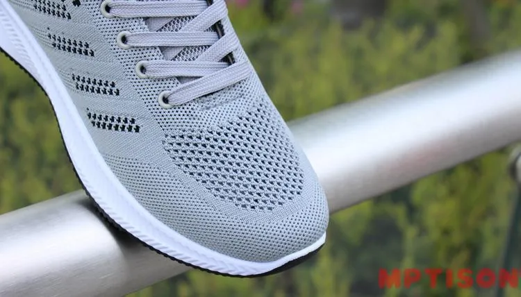 Men's Breathable Mesh Running Shoes Lightweight Casual Sports Sneakers - Flying Woven Design, Soft Sole, Round Toe - Perfect for Spring showcase 15