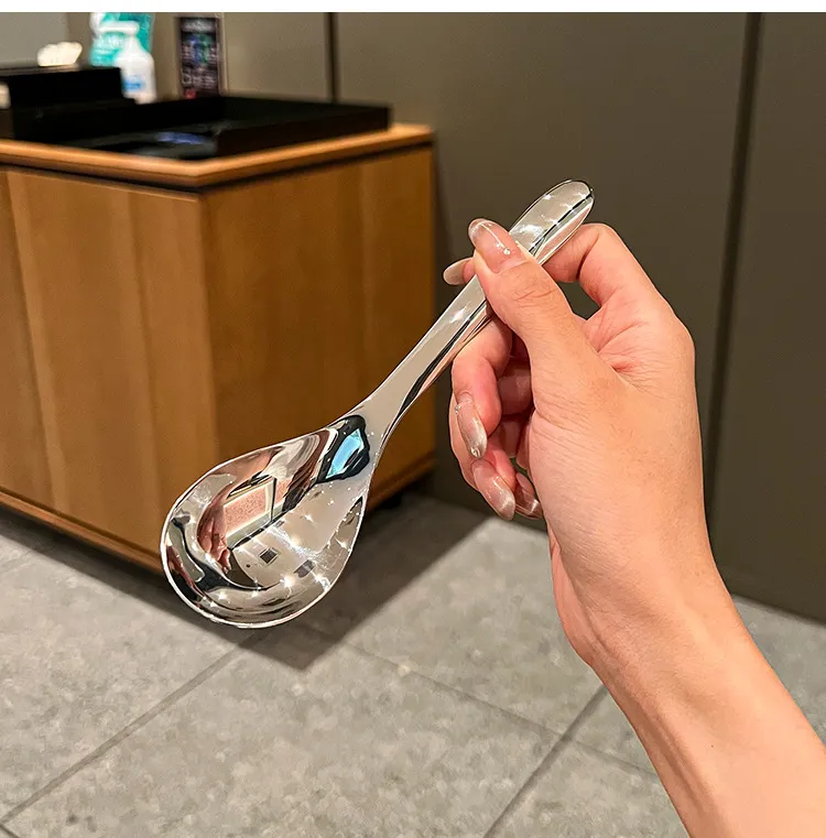 Stainless Steel Soup Spoon Set - Large Serving Spoons for Home, Restaurant, and Catering - Deep Bowl Design for Soup, Porridge, and Baby Food showcase 6