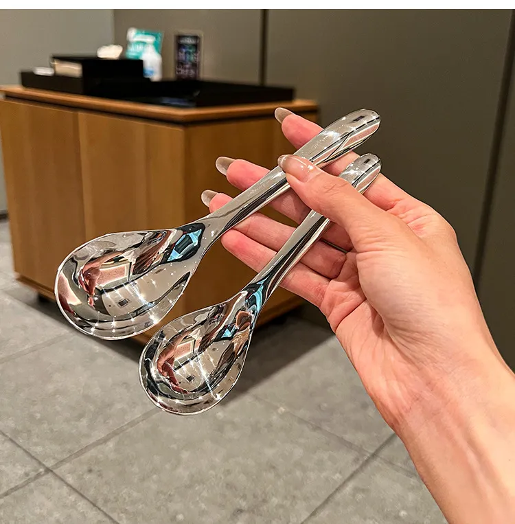 Stainless Steel Soup Spoon Set - Large Serving Spoons for Home, Restaurant, and Catering - Deep Bowl Design for Soup, Porridge, and Baby Food showcase 9