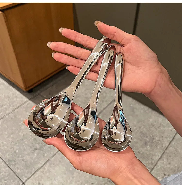 Stainless Steel Soup Spoon Set - Large Serving Spoons for Home, Restaurant, and Catering - Deep Bowl Design for Soup, Porridge, and Baby Food showcase 12