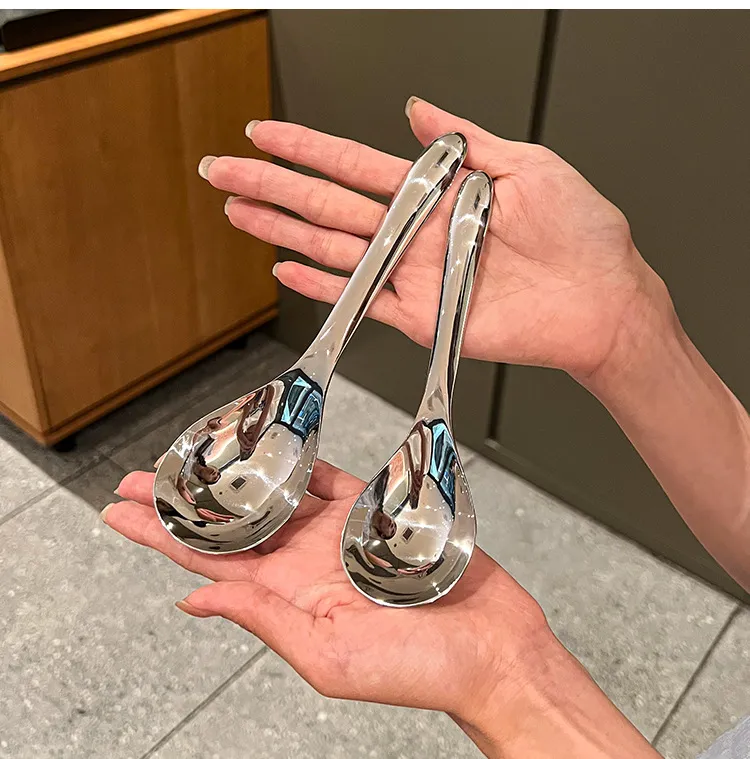Stainless Steel Soup Spoon Set - Large Serving Spoons for Home, Restaurant, and Catering - Deep Bowl Design for Soup, Porridge, and Baby Food showcase 11