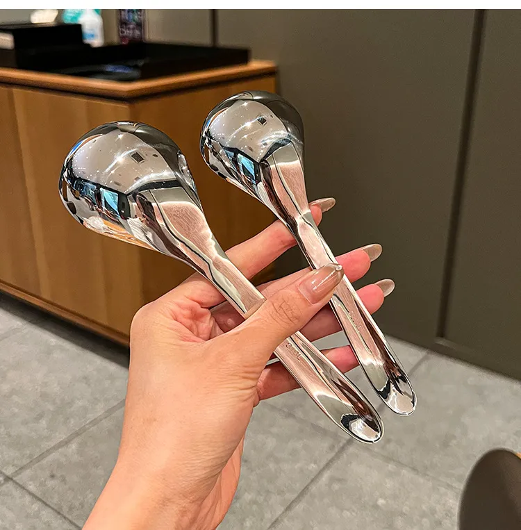Stainless Steel Soup Spoon Set - Large Serving Spoons for Home, Restaurant, and Catering - Deep Bowl Design for Soup, Porridge, and Baby Food showcase 15