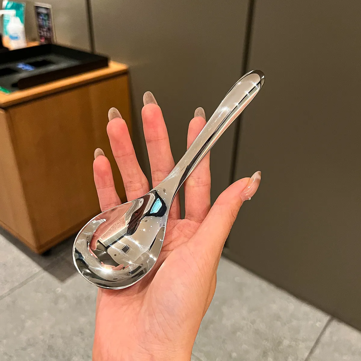 Stainless Steel Soup Spoon Set - Large Serving Spoons for Home, Restaurant, and Catering - Deep Bowl Design for Soup, Porridge, and Baby Food thumbnail 2