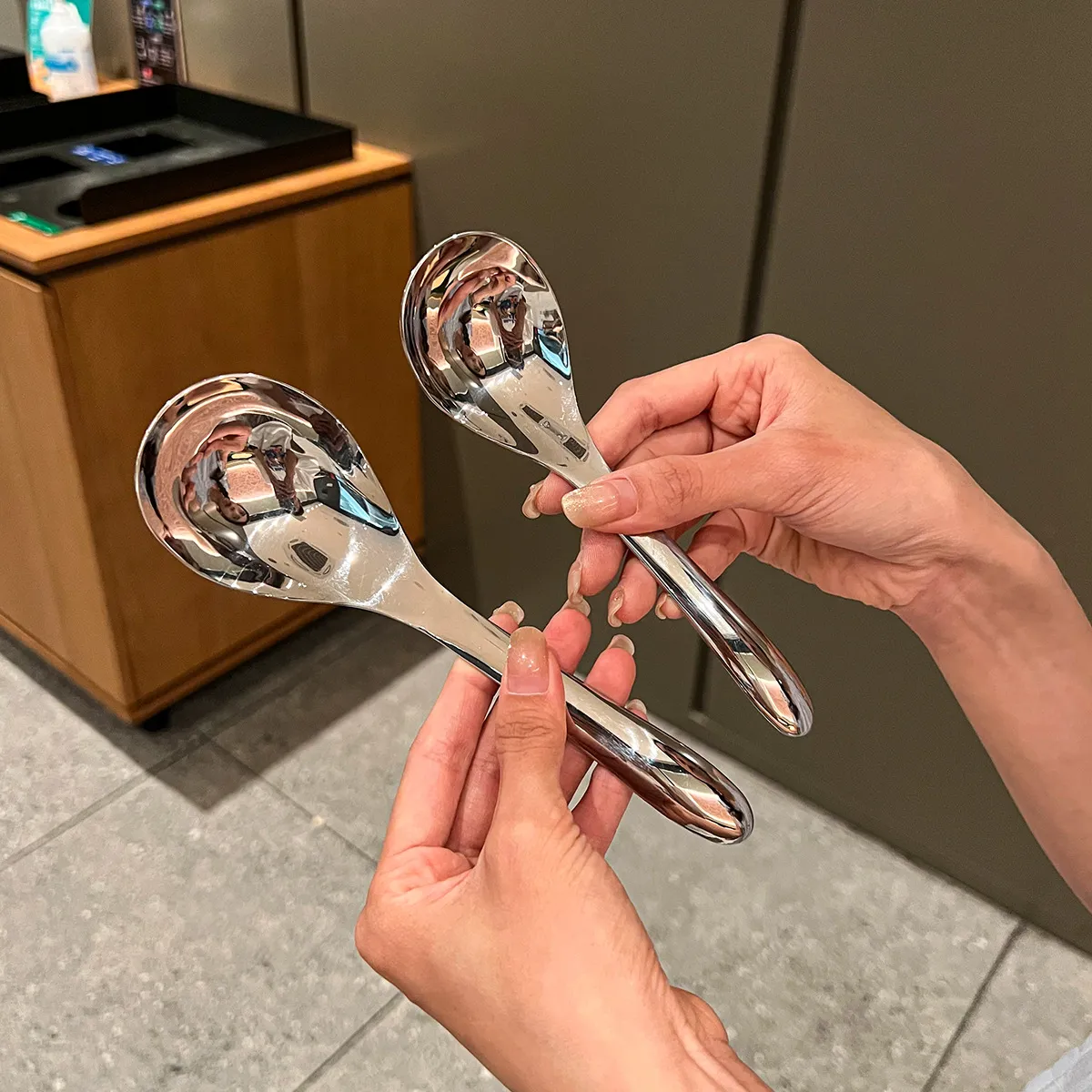 Stainless Steel Soup Spoon Set - Large Serving Spoons for Home, Restaurant, and Catering - Deep Bowl Design for Soup, Porridge, and Baby Food thumbnail 4
