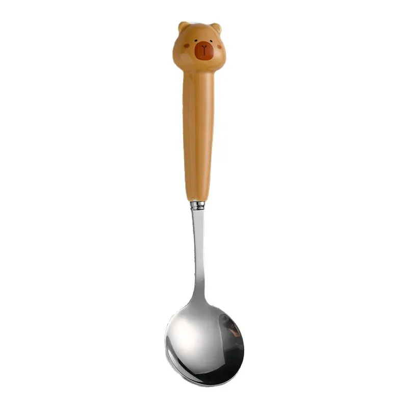 Cartoon Spoon and Fork Set for Kids - Portable Travel Cutlery with Storage Box - Toddler Feeding Utensils - Cute Design - Wholesale Available thumbnail 5