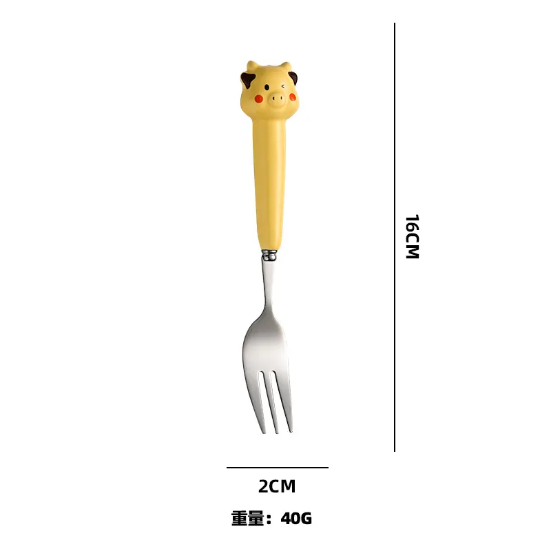 Cartoon Spoon and Fork Set for Kids - Portable Travel Cutlery with Storage Box - Toddler Feeding Utensils - Cute Design - Wholesale Available thumbnail 9
